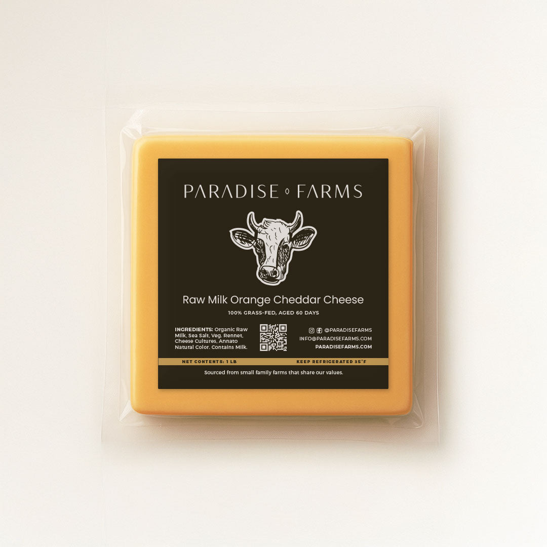 WS Raw Milk Orange Cheddar Cheese 1 lb
