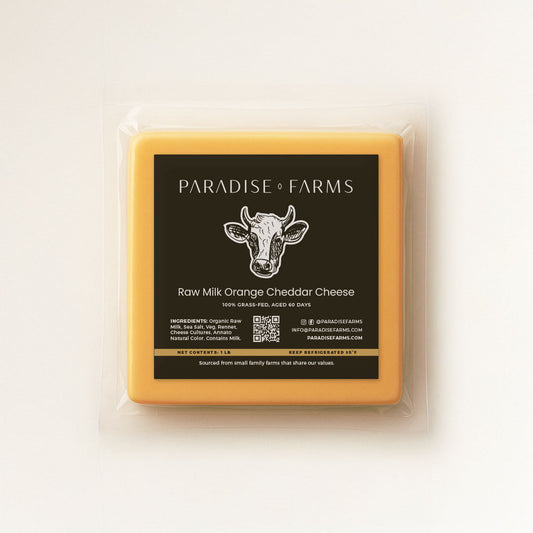 WS Raw Milk Orange Cheddar Cheese 1 lb